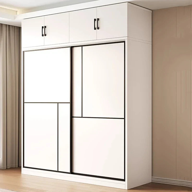 Eco White Design Wardrobes Organizer Sliding New Bedroom Closet Wardrobe Cabinets Storage Shelf Armoires De Chambre Furniture