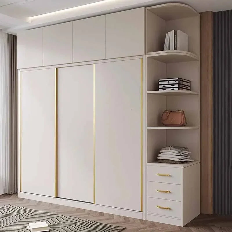 Clothes Girls Wardrob Storage Gold Black Cube Display Wardrobe European Multifunction Vitrinas Cristal Expositoras on sale