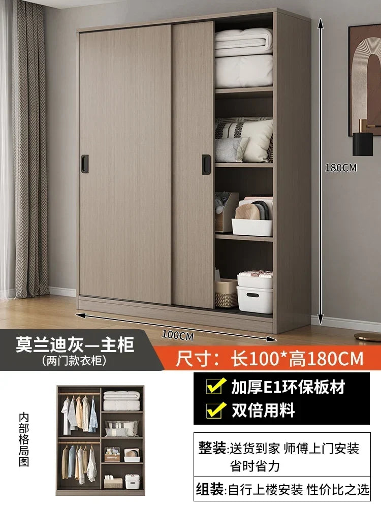 Eco White Design Wardrobes Organizer Sliding New Bedroom Closet Wardrobe Cabinets Storage Shelf Armoires De Chambre Furniture