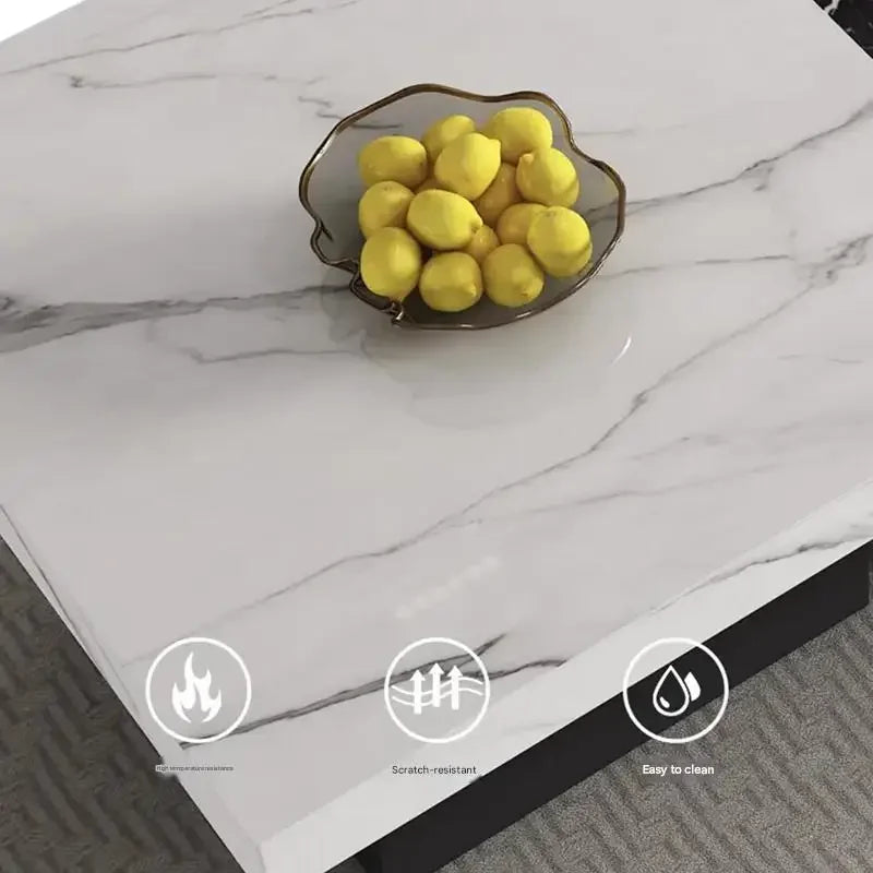 Italian Minimalist Coffee Table Modern Minimalist Living Room Marble Luxury Chinese Side Table Mesa Centro Terrace Furniture