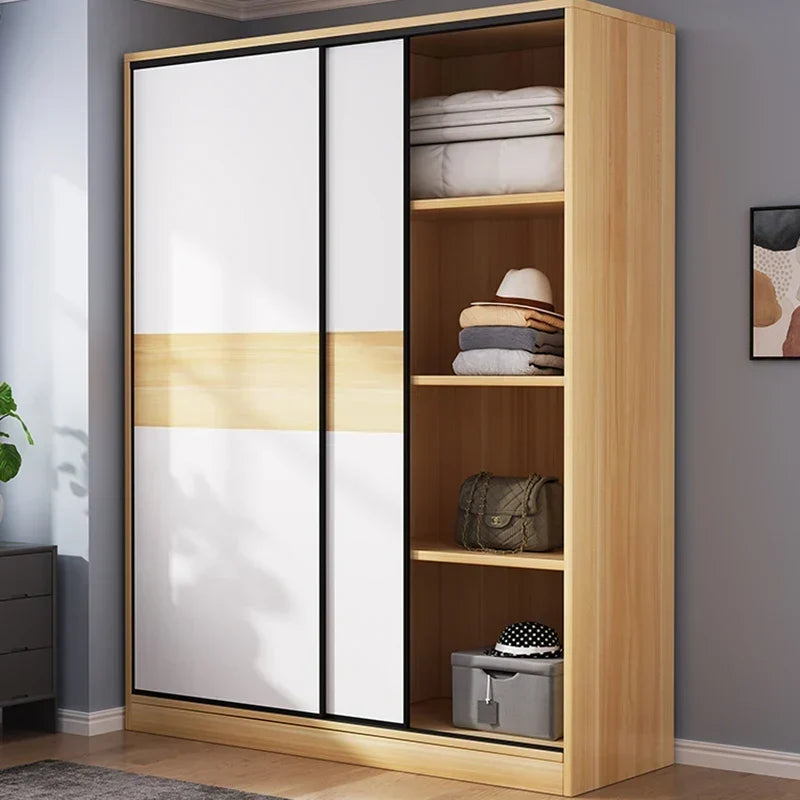 Eco White Design Wardrobes Organizer Sliding New Bedroom Closet Wardrobe Cabinets Storage Shelf Armoires De Chambre Furniture