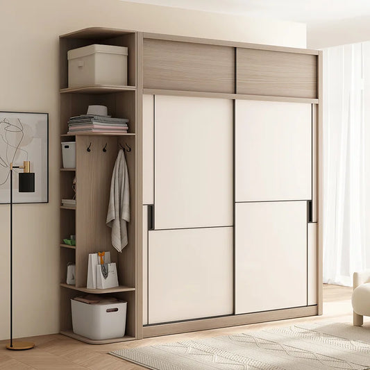 Bedroom Wardrobe Modern Simple Panel Combination Two Door Three Door Sliding Door Large Wardrobe Sliding Wardrobe