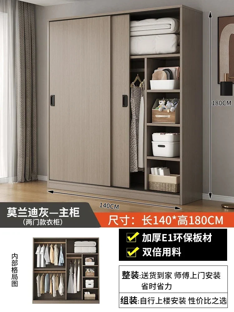 Eco White Design Wardrobes Organizer Sliding New Bedroom Closet Wardrobe Cabinets Storage Shelf Armoires De Chambre Furniture