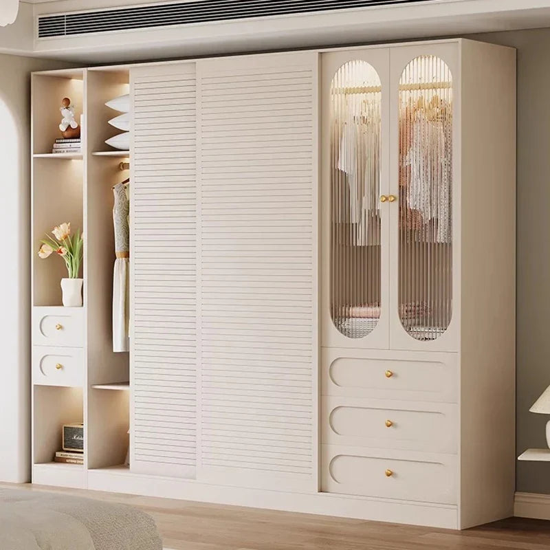 Nordic Fabric Closet Cupboard Clothes Storage Drawers Wardrobe Bedroom Garden Modular Makeup Guarda Roupa Furniture For Room