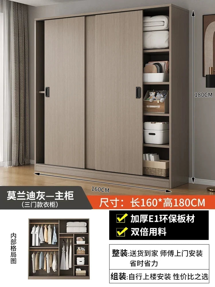 Eco White Design Wardrobes Organizer Sliding New Bedroom Closet Wardrobe Cabinets Storage Shelf Armoires De Chambre Furniture