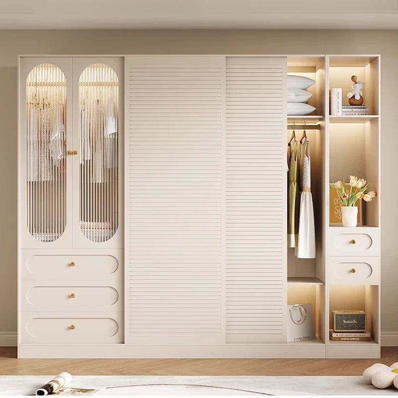 Nordic Fabric Closet Cupboard Clothes Storage Drawers Wardrobe Bedroom Garden Modular Makeup Guarda Roupa Furniture For Room