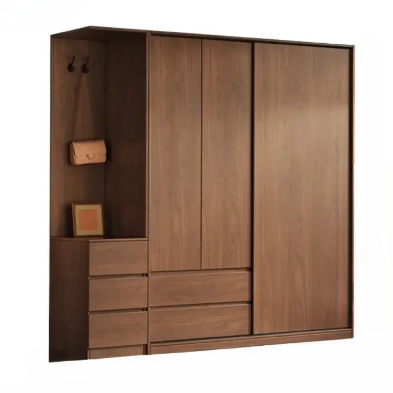 Aesthetic Luxury Orgnizer Wardrobes Wood Modular Stylish Wooden Wardrobe Bedroom Shelves Display Armario Ropero Furniture