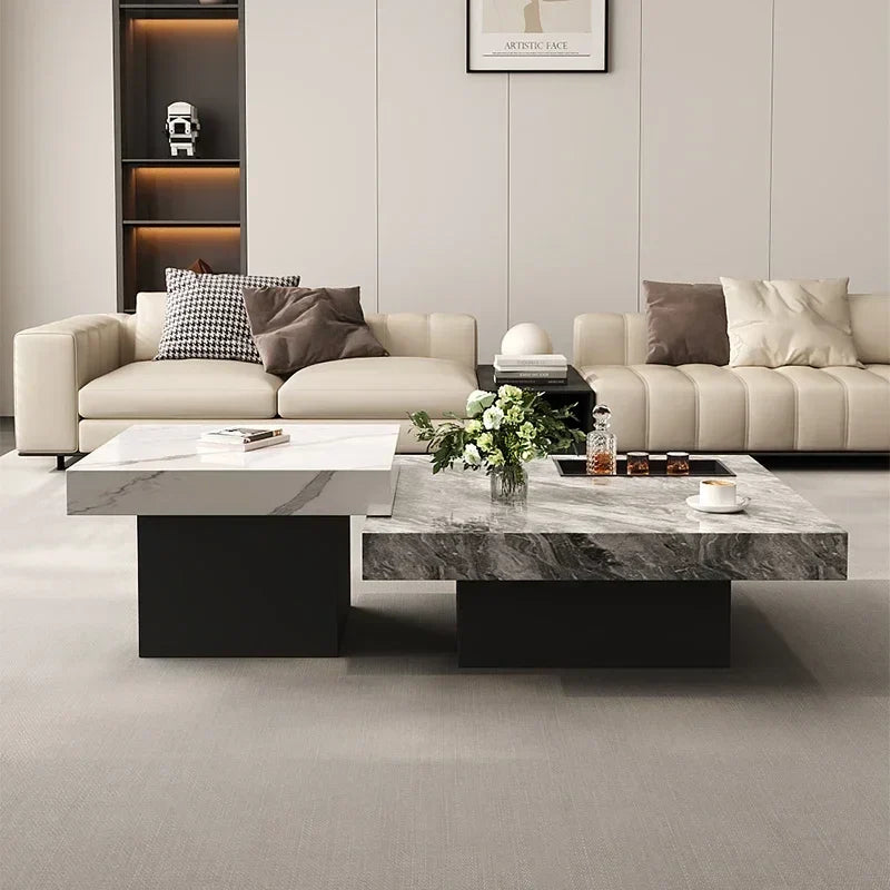 Italian Minimalist Coffee Table Modern Minimalist Living Room Marble Luxury Chinese Side Table Mesa Centro Terrace Furniture