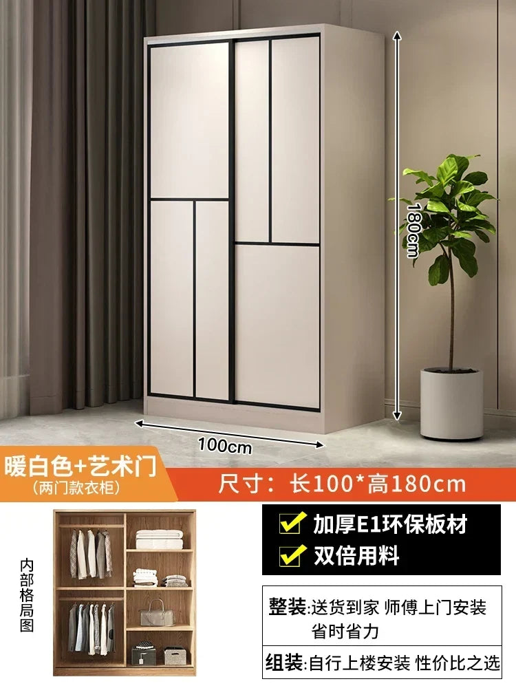 Eco White Design Wardrobes Organizer Sliding New Bedroom Closet Wardrobe Cabinets Storage Shelf Armoires De Chambre Furniture