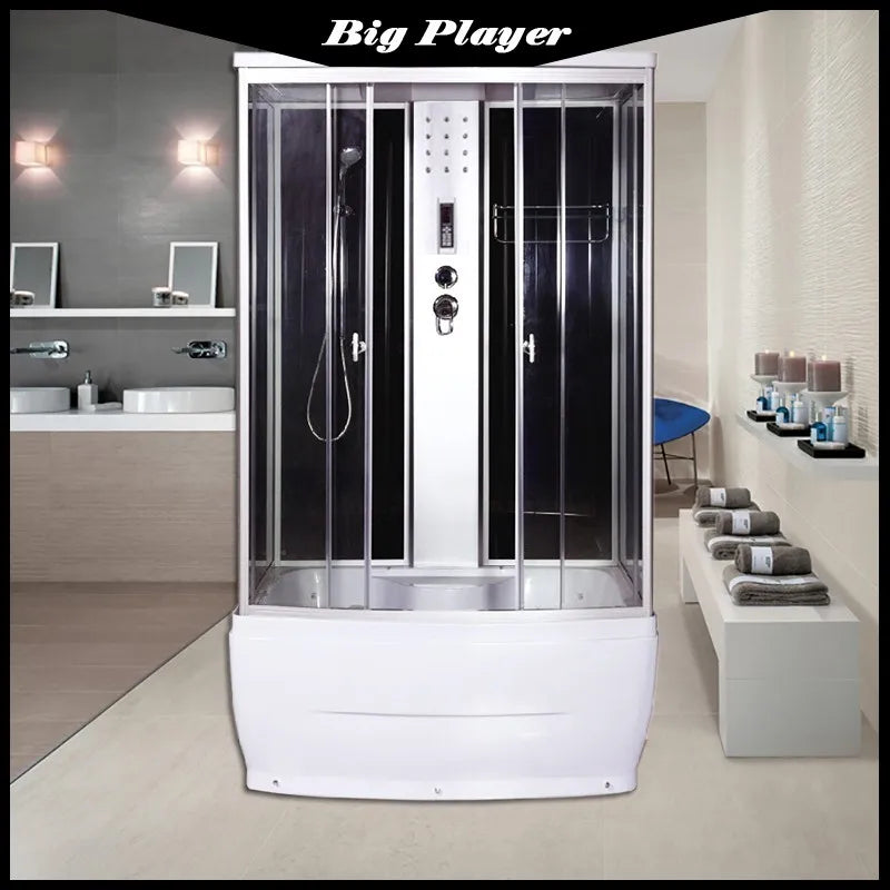 Shower Room with Steam Overall Rectangular Tempered Glass Partition Household Sliding Door Toilet Bath Room
