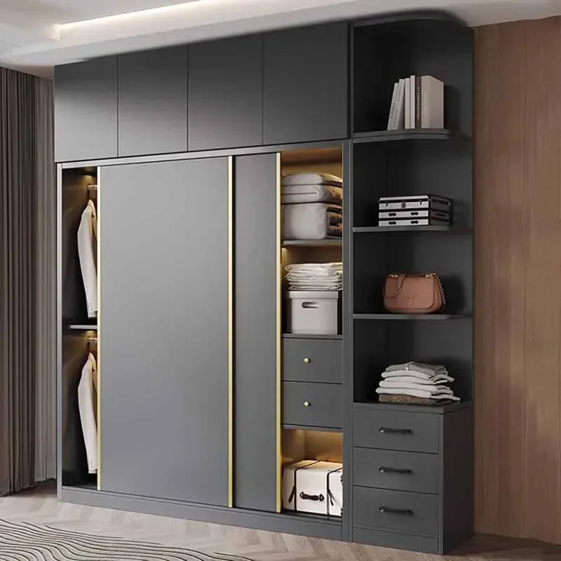 Clothes Girls Wardrob Storage Gold Black Cube Display Wardrobe European Multifunction Vitrinas Cristal Expositoras on sale
