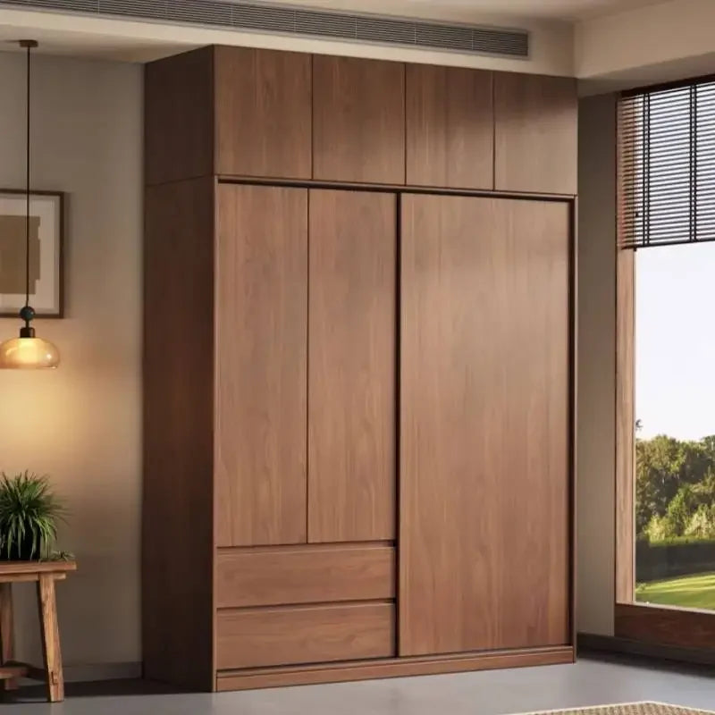 Aesthetic Luxury Orgnizer Wardrobes Wood Modular Stylish Wooden Wardrobe Bedroom Shelves Display Armario Ropero Furniture