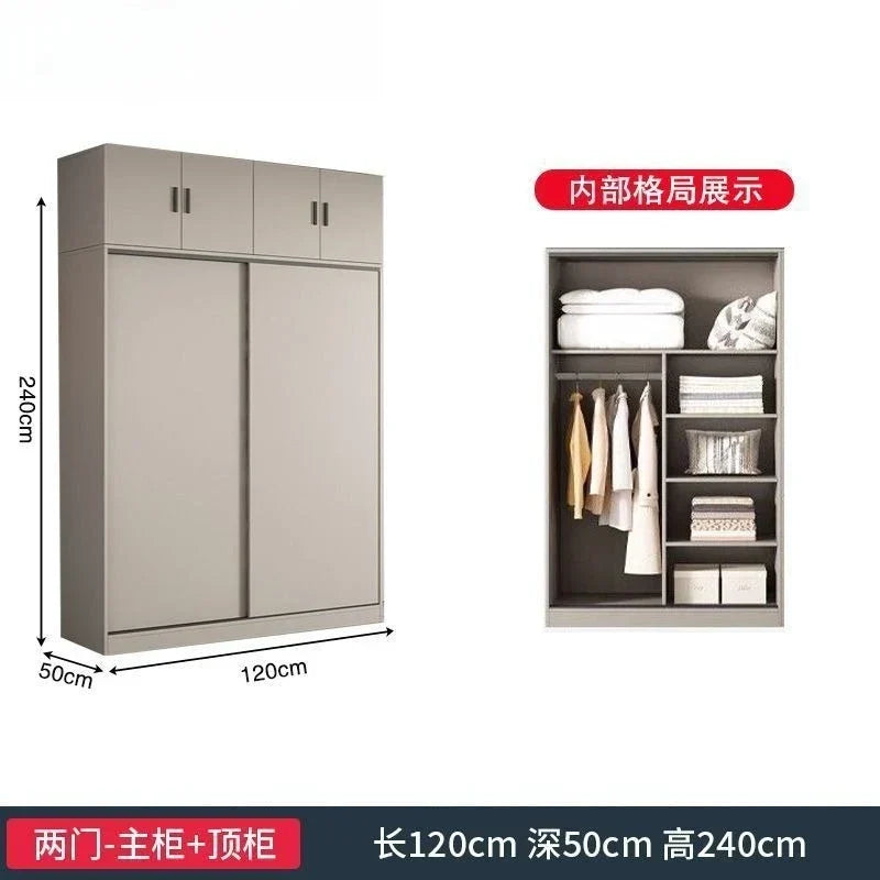 All solid wood sliding door wardrobe bedroom durable sliding door sliding door cabinet