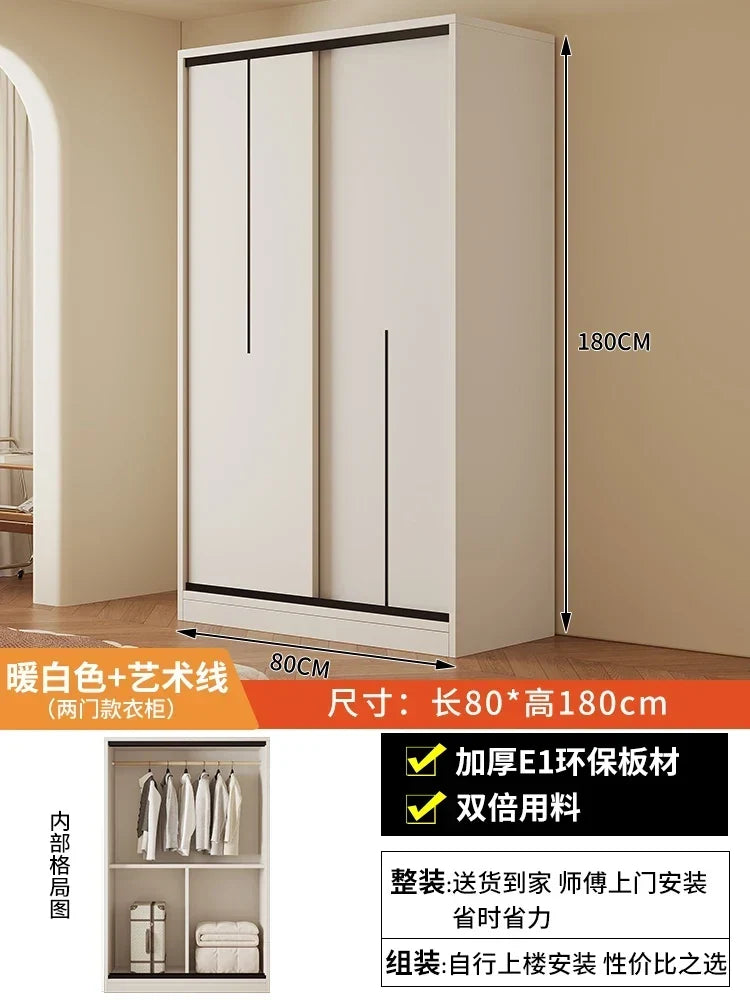 Eco White Design Wardrobes Organizer Sliding New Bedroom Closet Wardrobe Cabinets Storage Shelf Armoires De Chambre Furniture