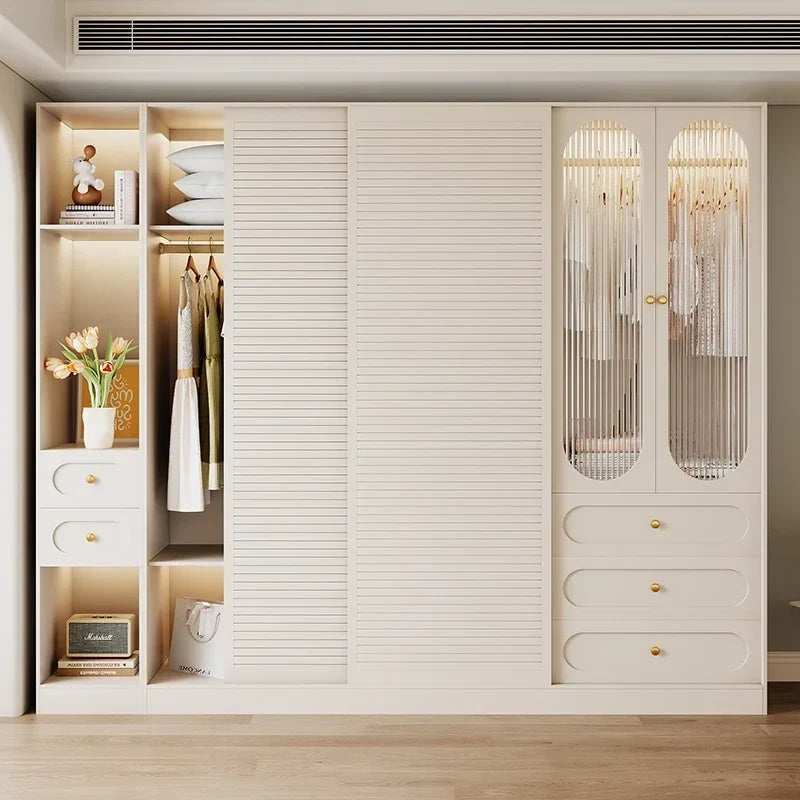Nordic Fabric Closet Cupboard Clothes Storage Drawers Wardrobe Bedroom Garden Modular Makeup Guarda Roupa Furniture For Room
