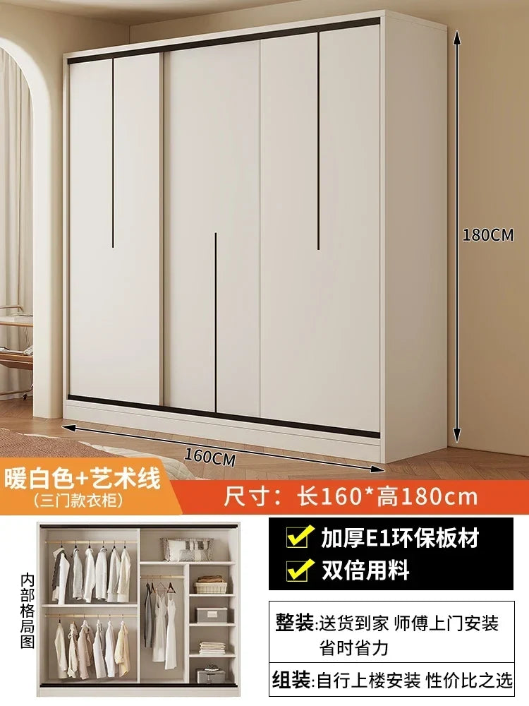 Eco White Design Wardrobes Organizer Sliding New Bedroom Closet Wardrobe Cabinets Storage Shelf Armoires De Chambre Furniture