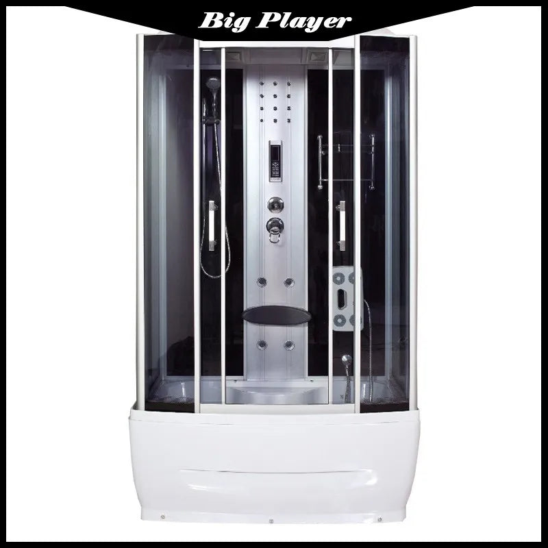 Shower Room with Steam Overall Rectangular Tempered Glass Partition Household Sliding Door Toilet Bath Room