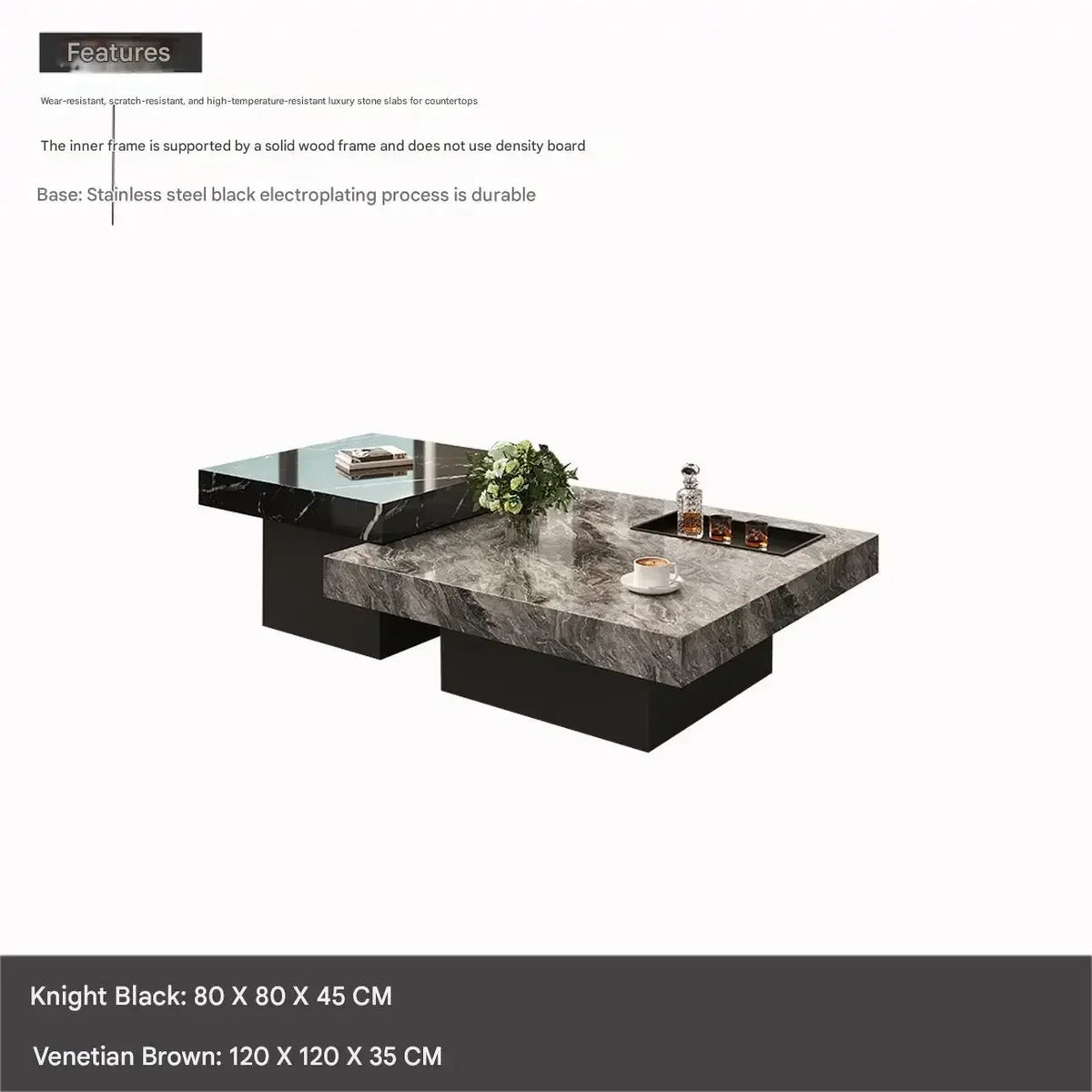 Italian Minimalist Coffee Table Modern Minimalist Living Room Marble Luxury Chinese Side Table Mesa Centro Terrace Furniture