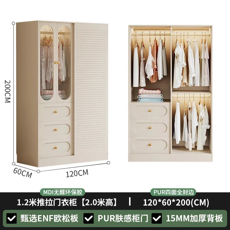 Nordic Fabric Closet Cupboard Clothes Storage Drawers Wardrobe Bedroom Garden Modular Makeup Guarda Roupa Furniture For Room