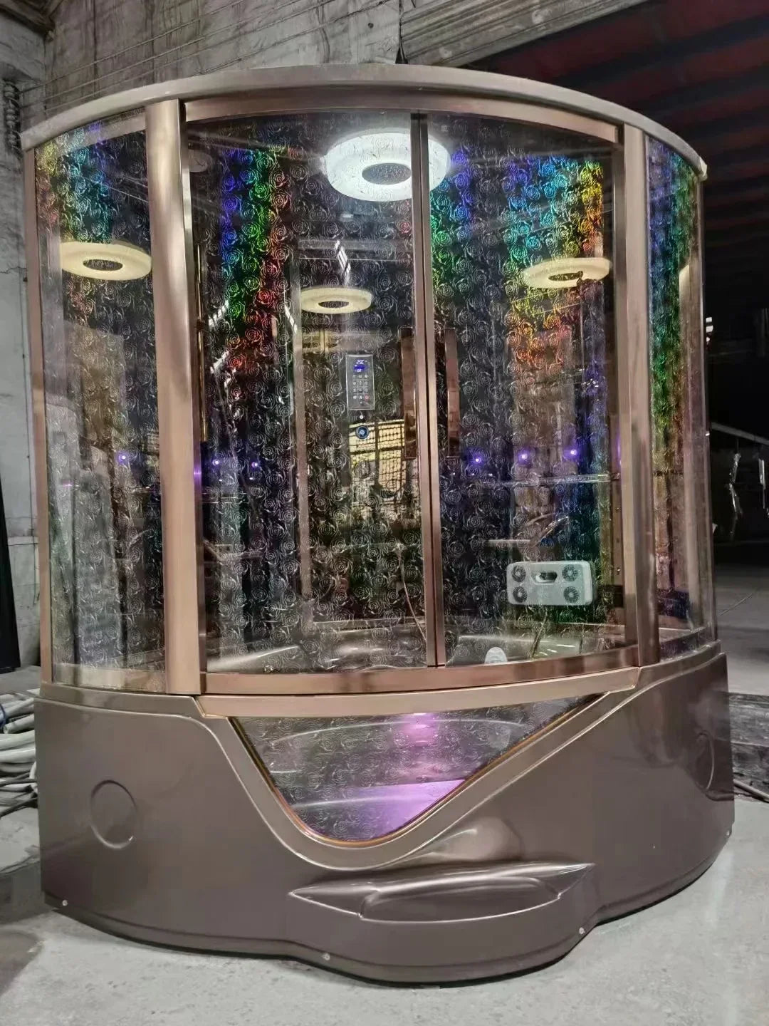 1500X1500X2150mm Double Person Bathroom Steam Shower Enclosure Computer Control Wet Sauna Cabin Room 7028GA