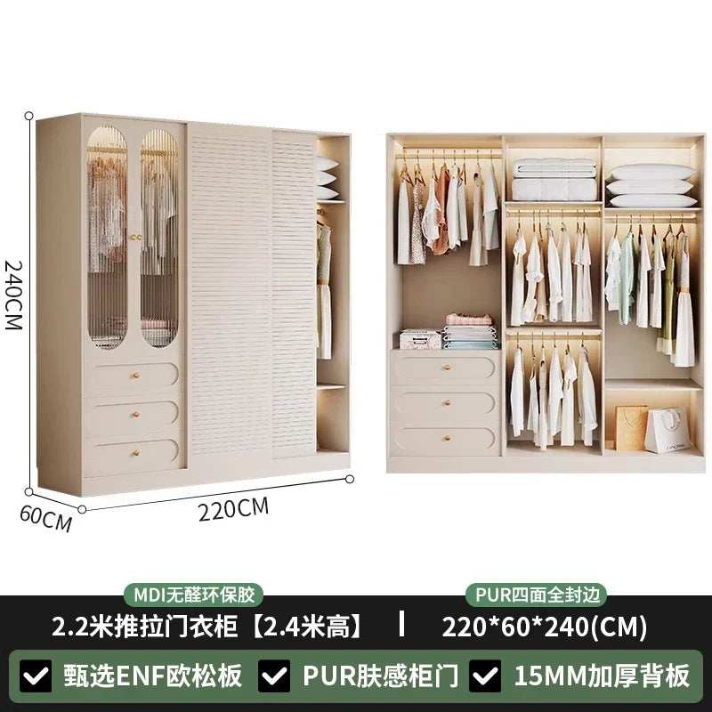 Nordic Fabric Closet Cupboard Clothes Storage Drawers Wardrobe Bedroom Garden Modular Makeup Guarda Roupa Furniture For Room