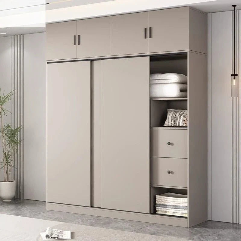 All solid wood sliding door wardrobe bedroom durable sliding door sliding door cabinet
