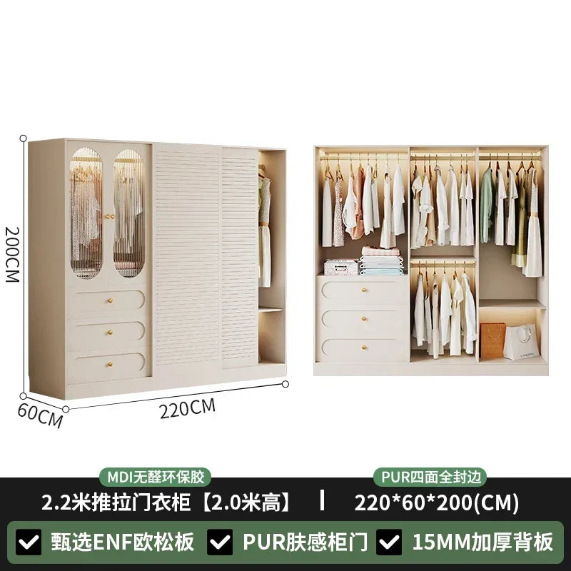 Nordic Fabric Closet Cupboard Clothes Storage Drawers Wardrobe Bedroom Garden Modular Makeup Guarda Roupa Furniture For Room