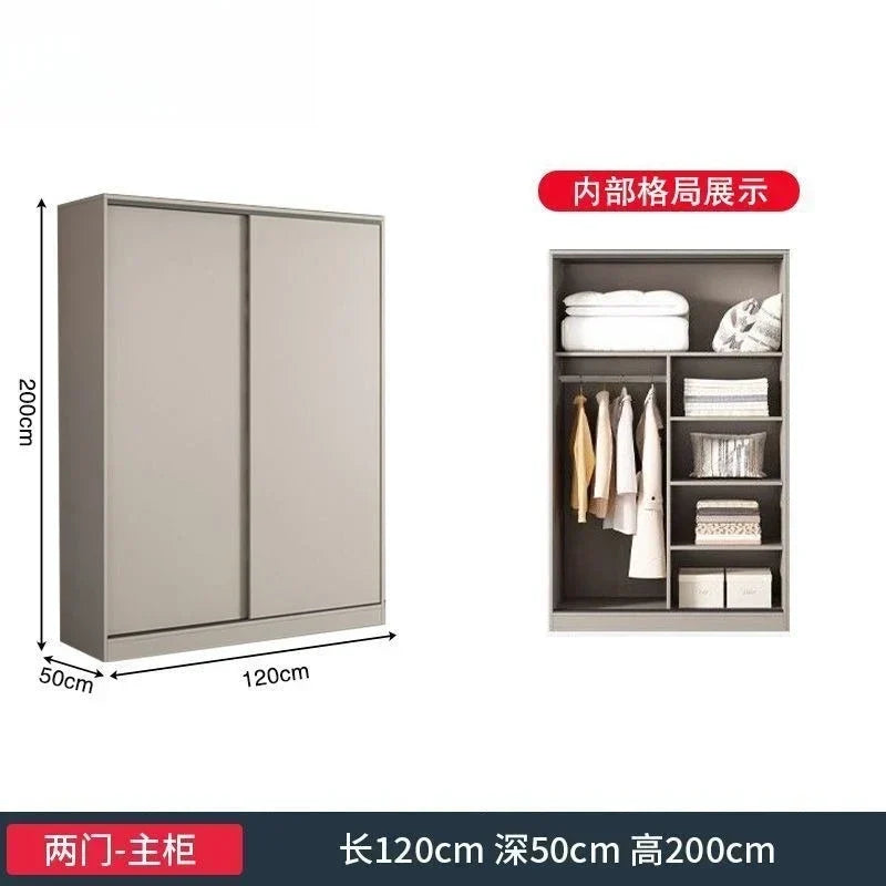 All solid wood sliding door wardrobe bedroom durable sliding door sliding door cabinet