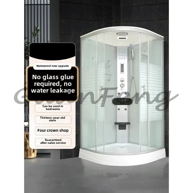 Prefabricated Bathroom Overall Room Pulley Glass Fan-Shaped Partition Bath Home Integrated Closed Bath Room