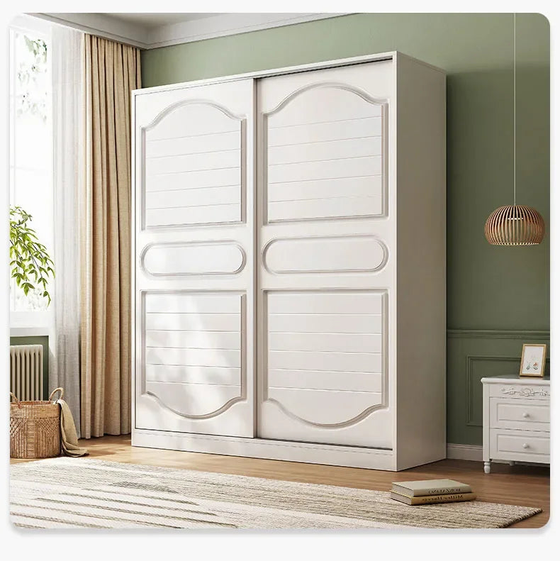 Vic Wardrobe Home Bedroom Cabinet Modern Simple Wooden Rental Simple Large Wardrobe Sliding Door